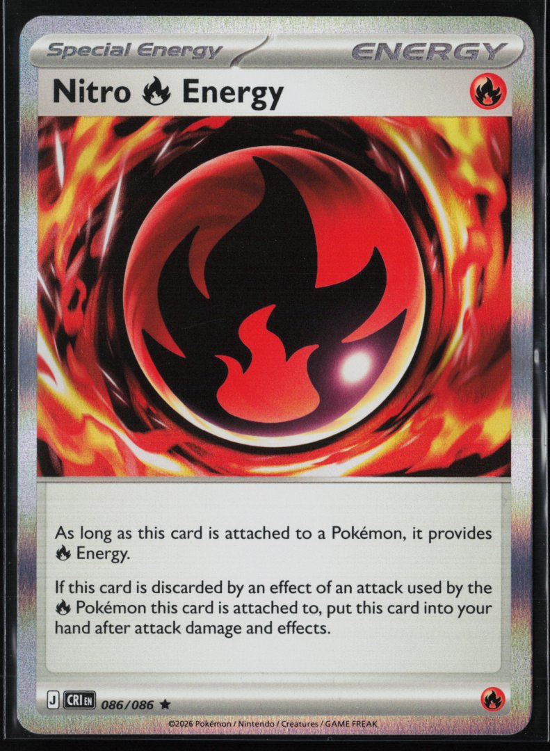 Nitro R Energy - ME04: Chaos Rising 086/086 - Pokemon TCG - Rare Holo