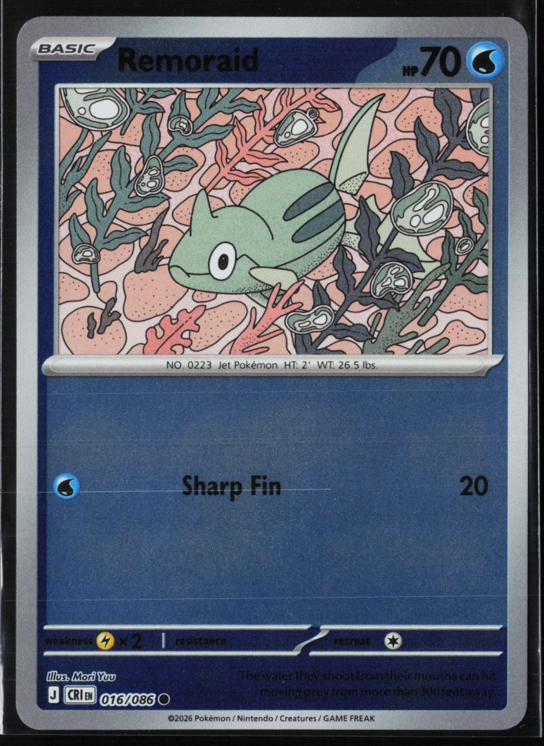 Remoraid - ME04: Chaos Rising 016 - Pokemon TCG - Common Reverse Holo