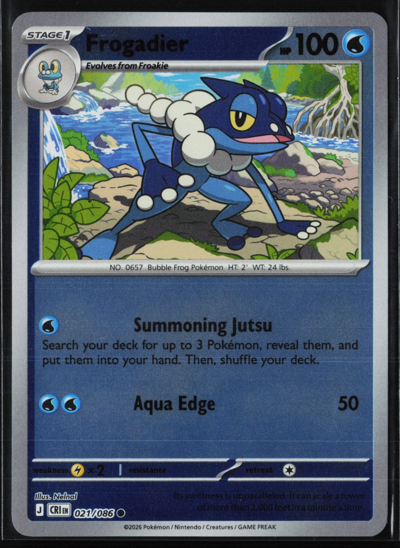 Frogadier - ME04: Chaos Rising 021/086 - Pokemon TCG - Common Reverse Holo