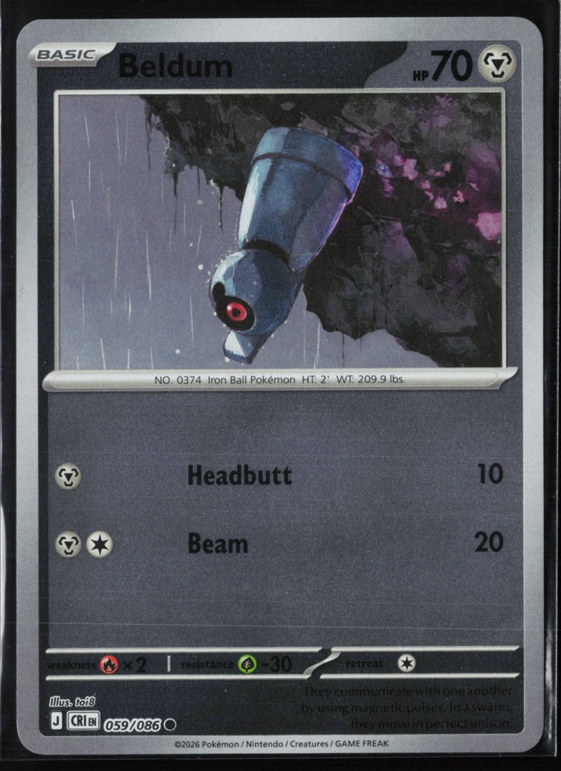 Beldum - ME04: Chaos Rising 059/086 - Pokemon TCG - Common Reverse Holo