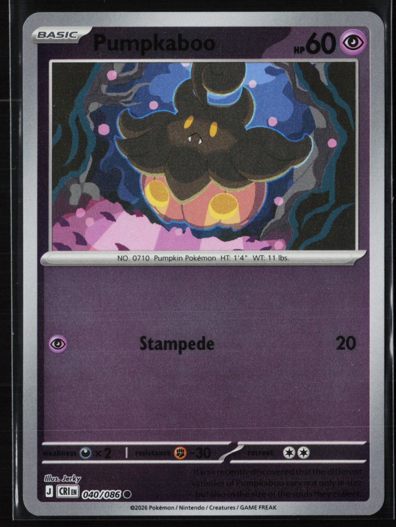 Pumpkaboo - ME04: Chaos Rising 040 - Pokemon TCG - Common Reverse Holo