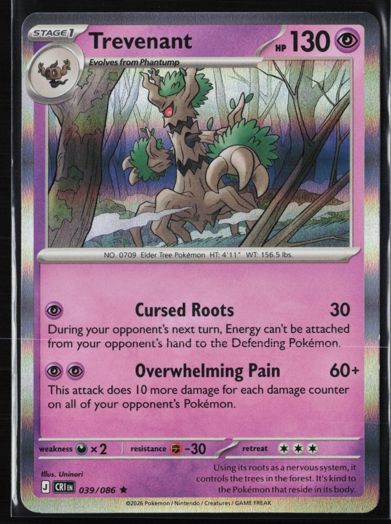Trevenant - ME04: Chaos Rising 039 - pokemon - Rare Holo