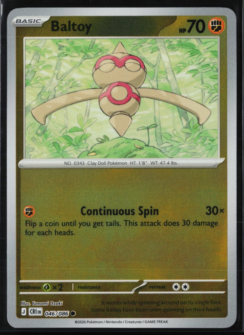 Baltoy - ME04: Chaos Rising 046 - Pokemon TCG - Common Reverse Holo