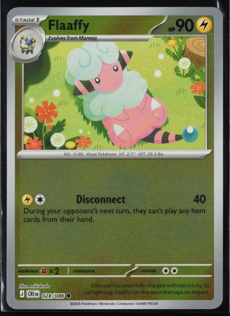 Flaaffy - 028/086 - ME04: Chaos Rising - Pokemon TCG - Uncommon
