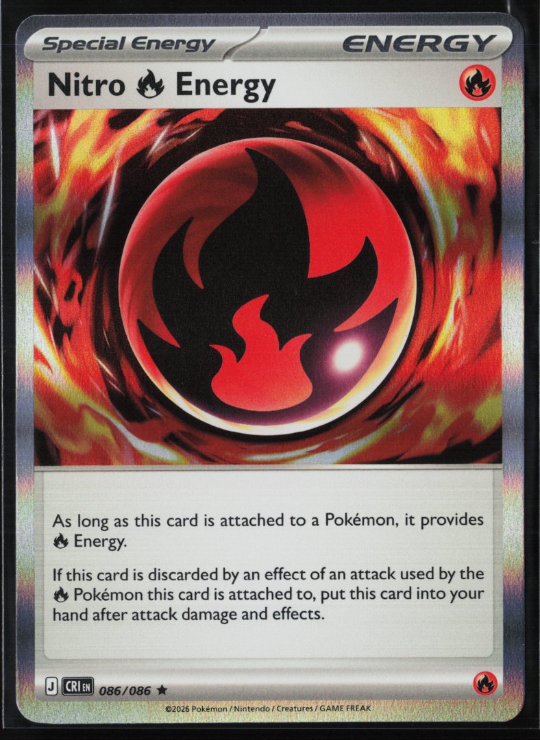 Nitro R Energy - ME04: Chaos Rising 086/086 - Pokemon TCG - Rare Holo