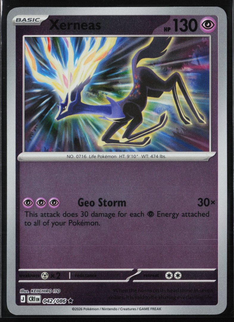 Xerneas - ME04: Chaos Rising 042/086 - Pokemon TCG - Rare Reverse Holo