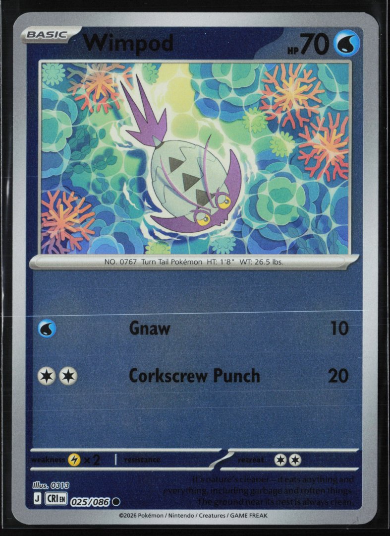 Wimpod - ME04: Chaos Rising 025 - Pokemon TCG - Common Reverse Holo