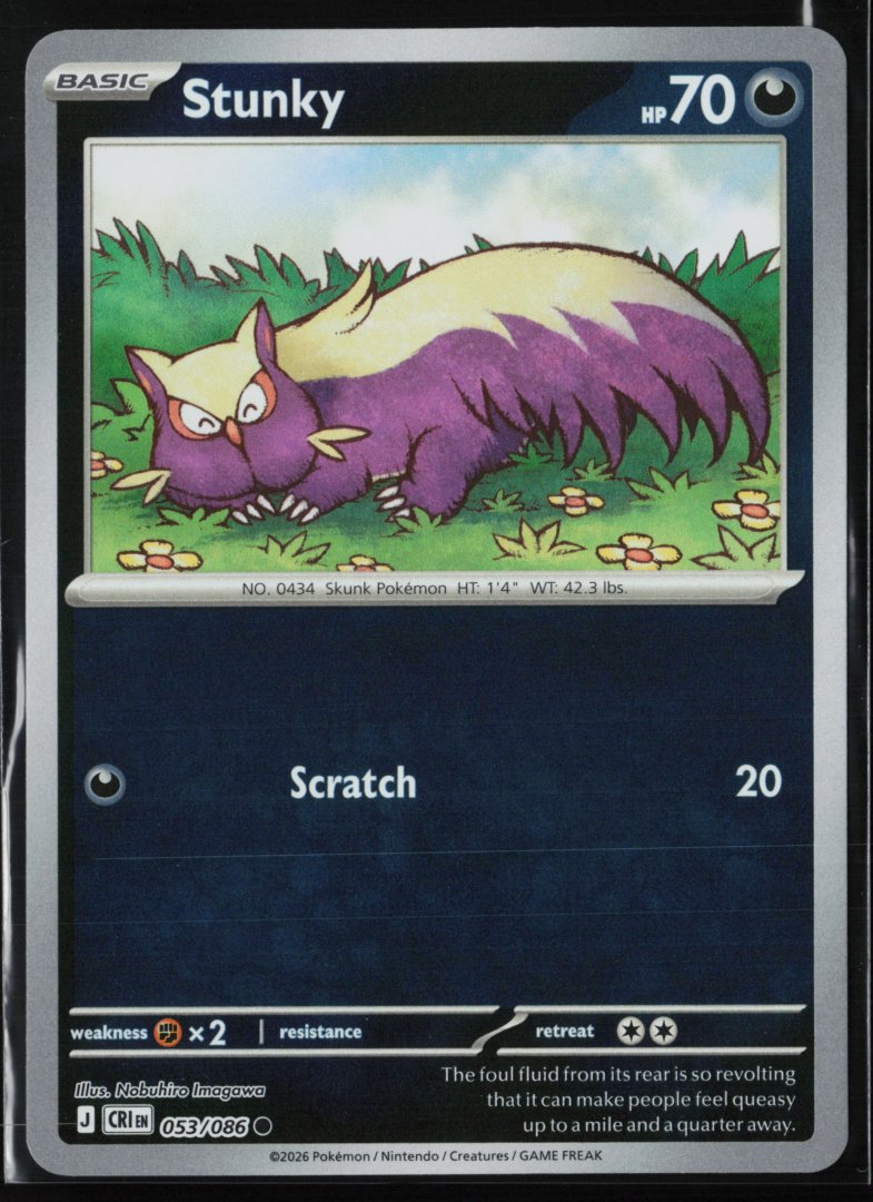 Stunky - ME04: Chaos Rising - Pokemon TCG - Common Reverse Holo