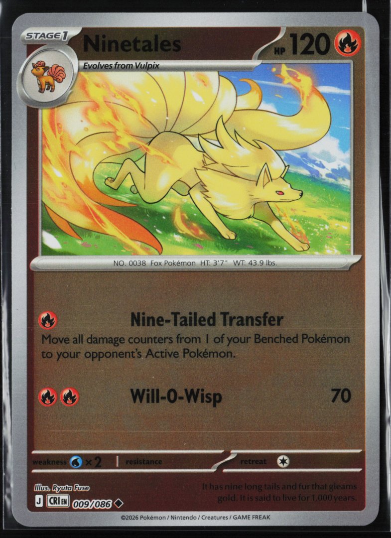 Ninetales - ME04: Chaos Rising 009 - Pokemon TCG - Uncommon Reverse Holo