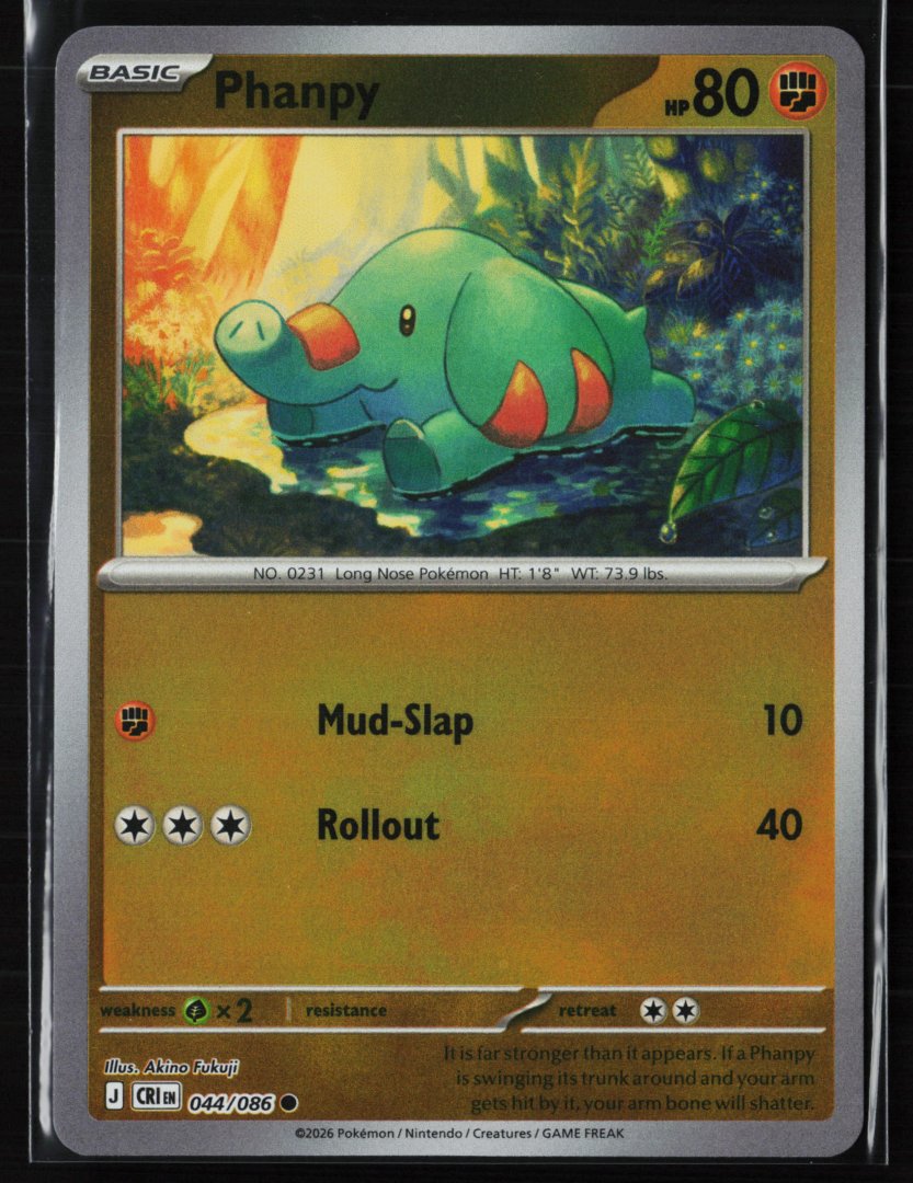 Phanpy - ME04: Chaos Rising 043 - Pokemon TCG - Common Reverse Holo