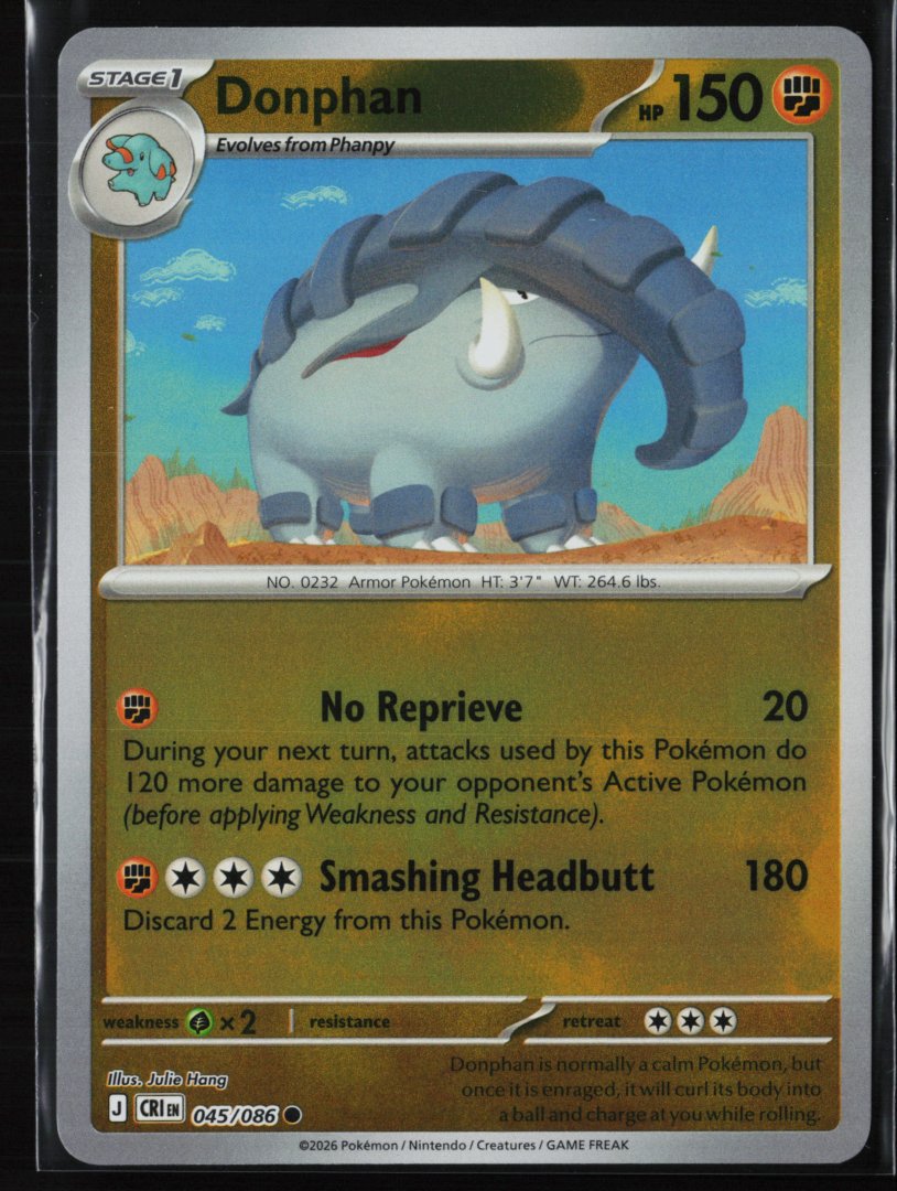 Donphan - ME04: Chaos Rising 045 - Pokemon TCG - Common Reverse Holo