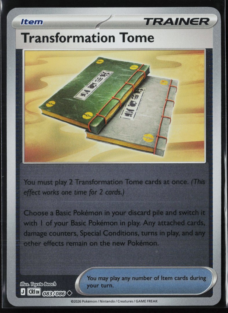 Transformation Tome - ME04: Chaos Rising 083/086 - Pokemon TCG - Uncommon Reverse Holo