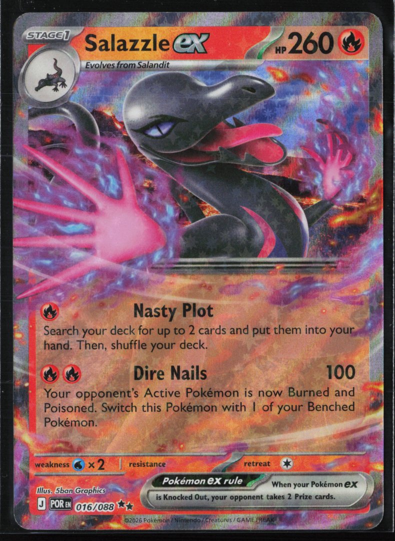 Salazzle ex - 016/088 - ME03: Perfect Order - Pokemon TCG - Double Rare Holo