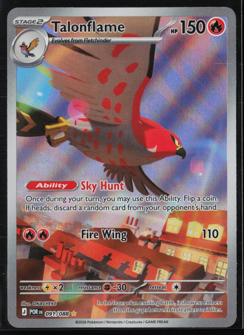 Talonflame - 091/088 - ME03: Perfect Order - Pokemon TCG - Illustration Rare Holo
