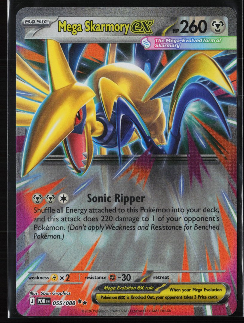 Mega Skarmory ex - 055/088 - ME03: Perfect Order - Pokemon TCG - Double Rare Holo