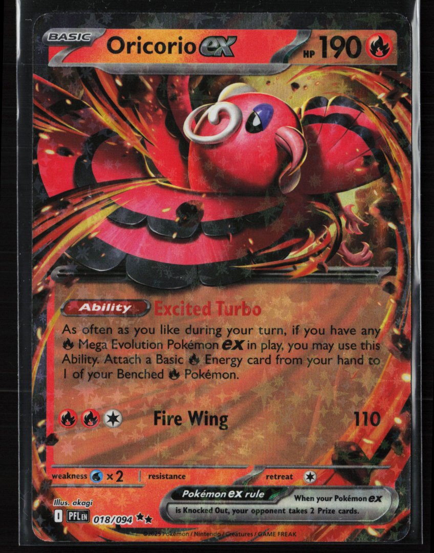 Oricorio ex - 018/094 - ME02: Phantasmal Flames - Pokemon TCG - Double Rare Holo