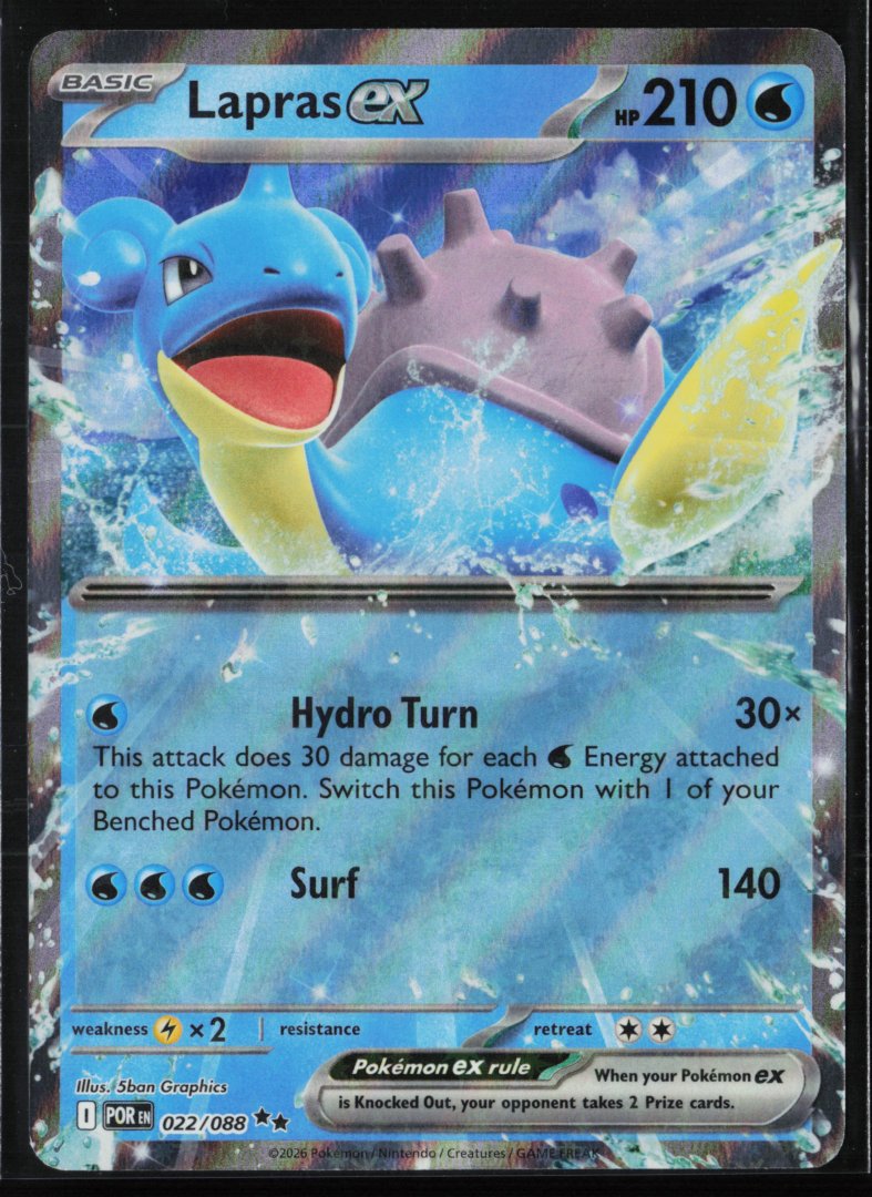 Lapras ex - ME03: Perfect Order 022 - Pokemon TCG - Double Rare Holo