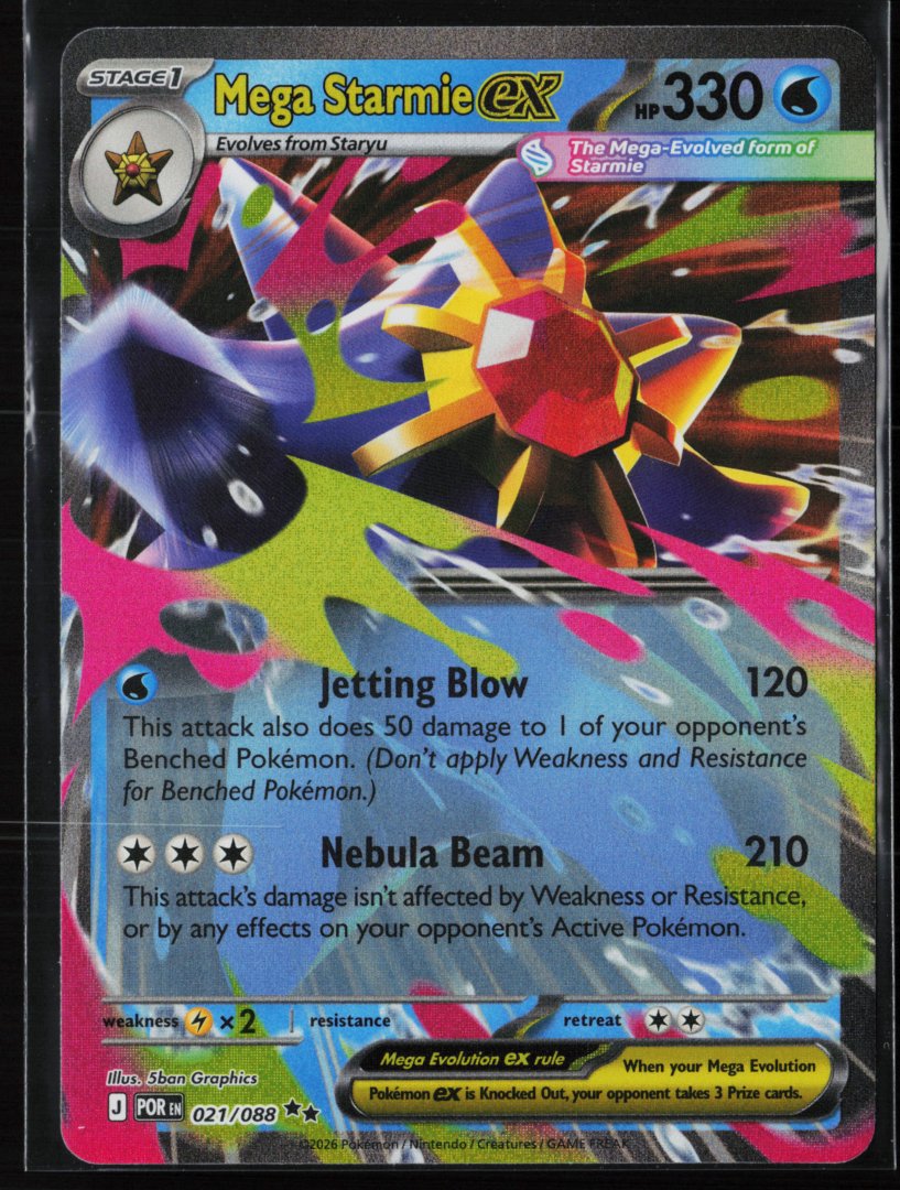 Mega Starmie ex - 021/088 - Pokemon TCG - Double Rare Holo