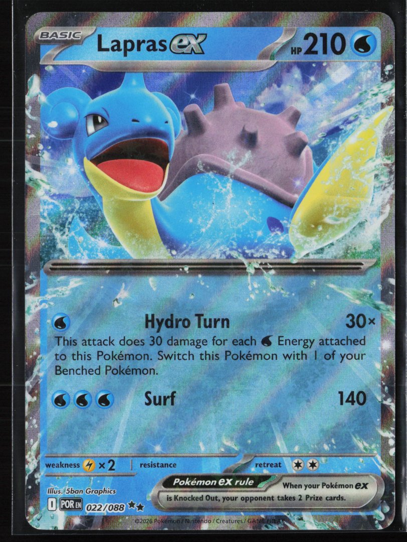 Lapras ex - ME03: Perfect Order 022/088 - Pokemon TCG - Double Rare Holo
