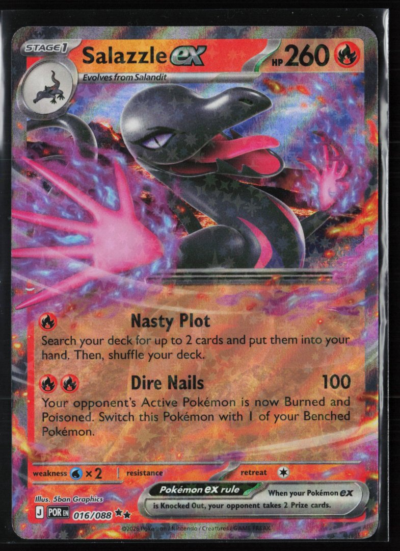 Salazzle ex - 016/088 - ME03: Perfect Order - Pokemon TCG - Double Rare Holo