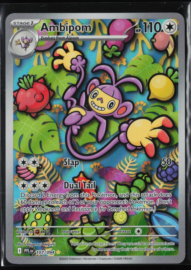 Ambipom - 107/094 - ME02: Phantasmal Flames - Pokemon TCG - Illustration Rare Holo