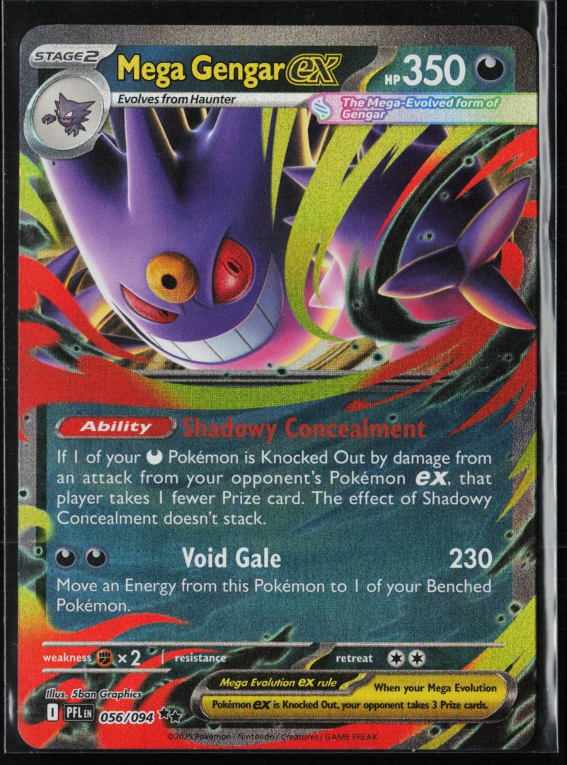 Mega Gengar ex - ME02: Phantasmal Flames 056 - Pokemon TCG - Double Rare Holo