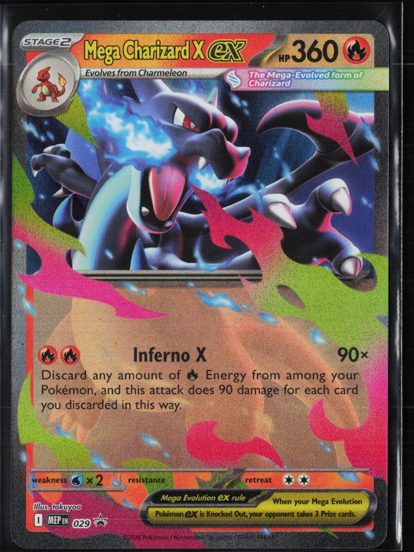 Mega Charizard X ex - ME: Mega Evolution Promo 029 - Pokemon - Promo Holo