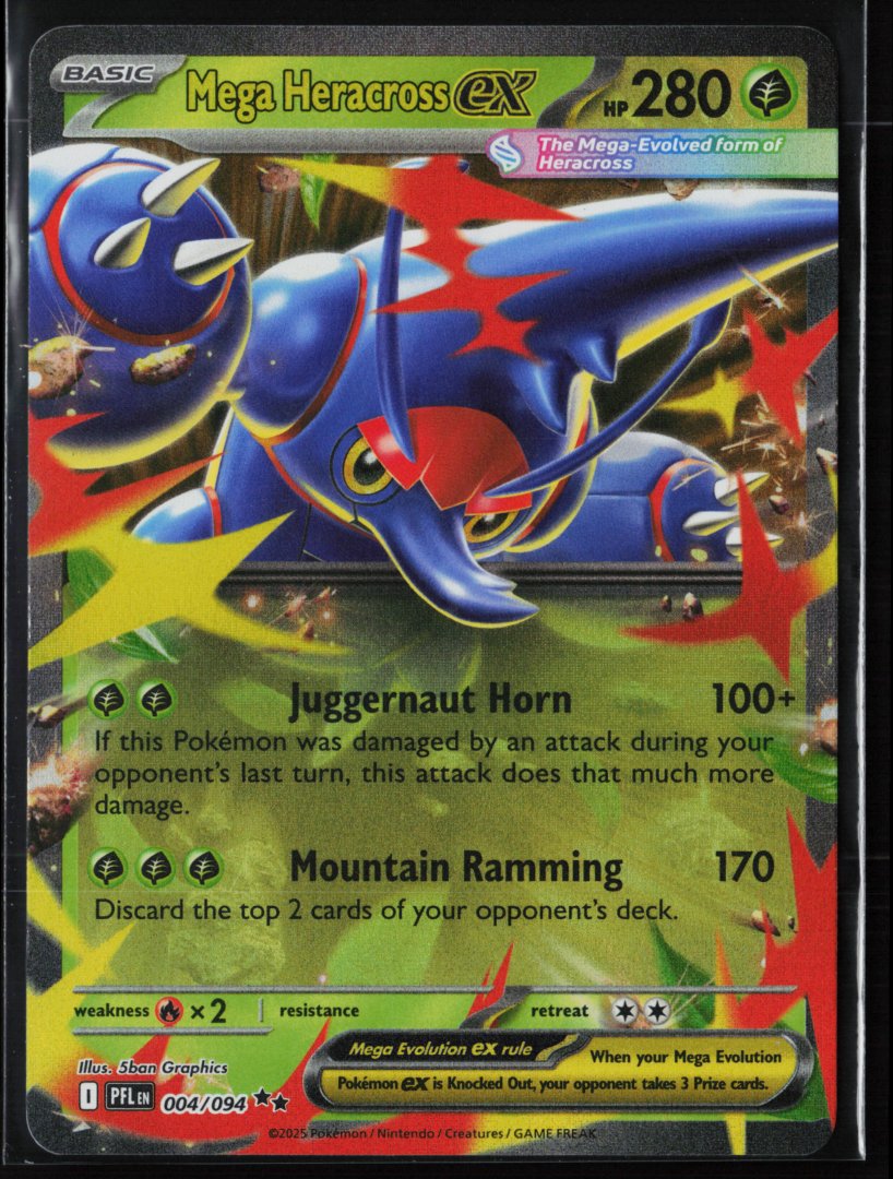 Mega Heracross ex - 004/094 - ME02: Phantasmal Flames - Pokemon - Double