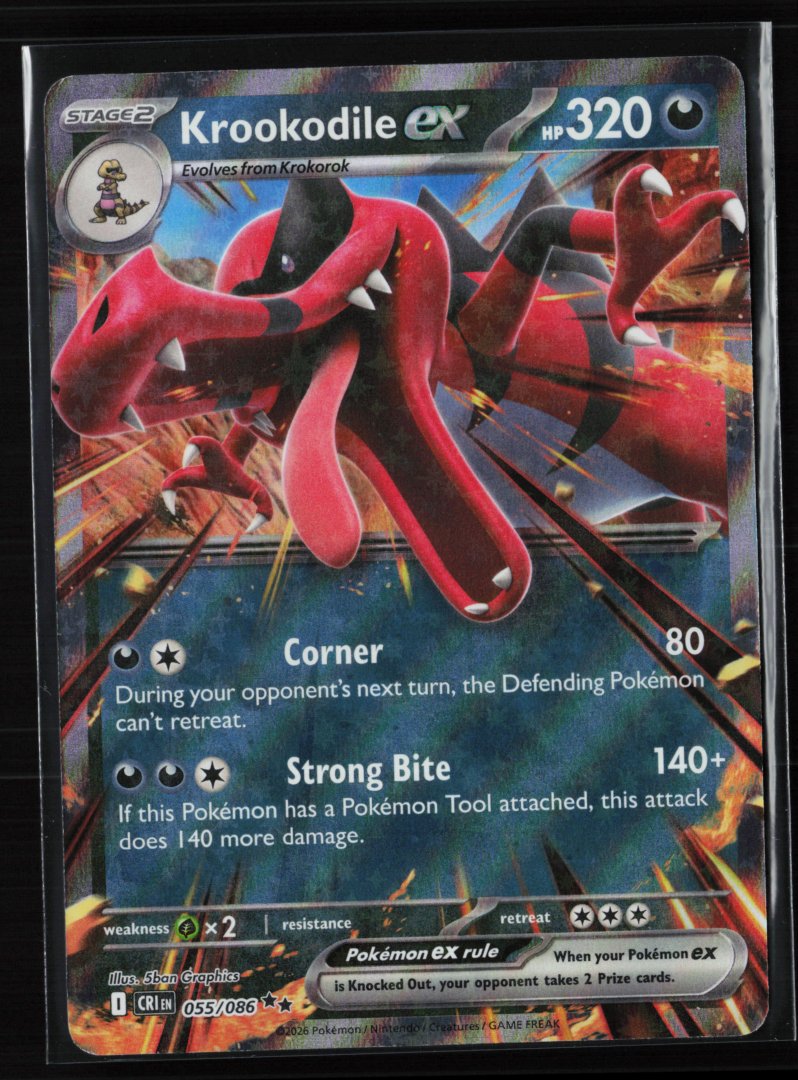 Krookodile ex - ME04: Chaos Rising 055/086 - pokemon - Double Rare Holo