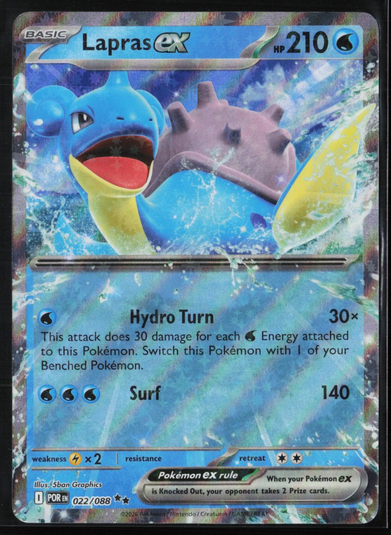 Lapras ex - ME03: Perfect Order 022 - Pokemon - Double Rare Holo