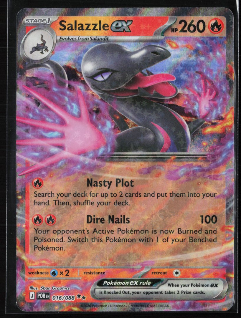 Salazzle ex - 016/088 - ME03: Perfect Order - Pokemon - Double Rare Holo