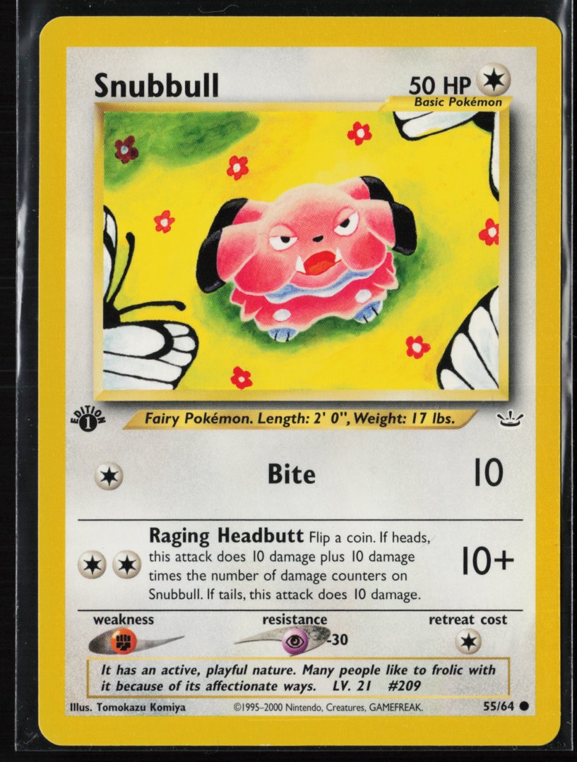 Snubbull - Neo Revelation 55/64 - pokemon - Common 1st Edition