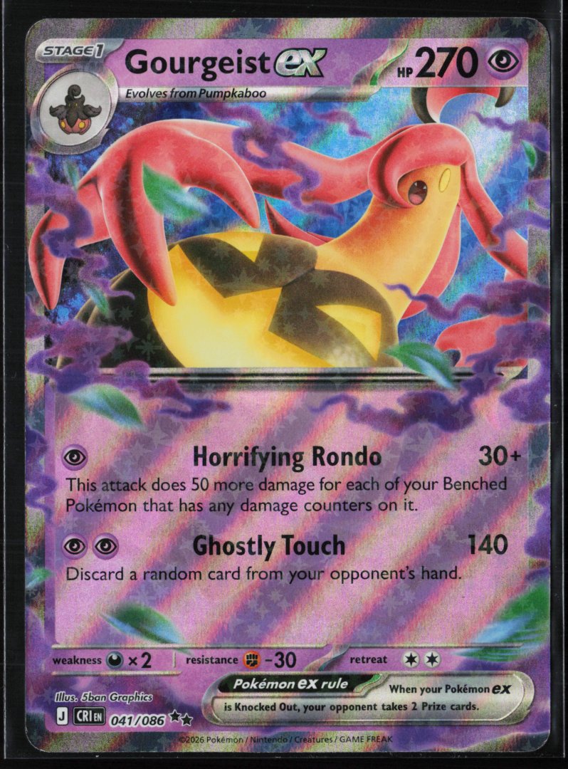 Gourgeist ex - 041/086 - ME04: Chaos Rising - Pokemon - Double Rare Holo