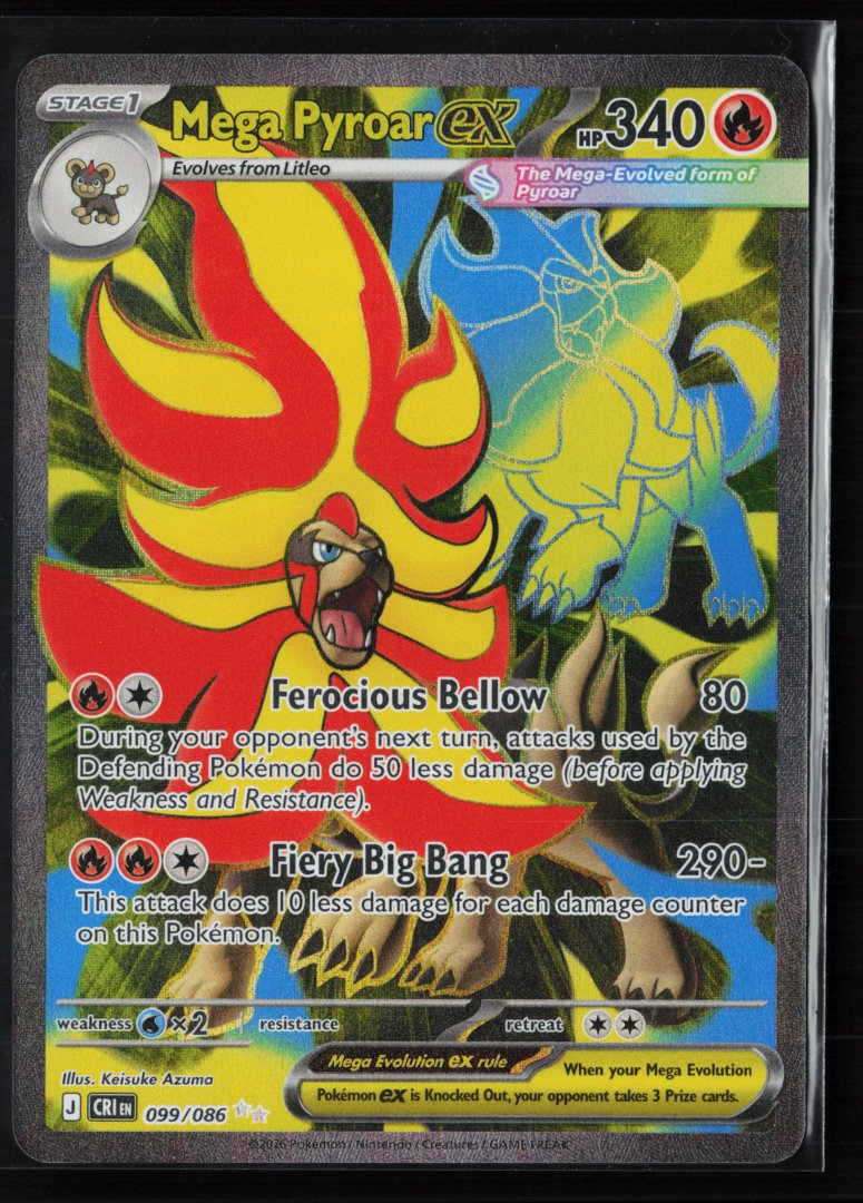 Mega Pyroar ex - 099/086 - ME04: Chaos Rising - Pokemon - Ultra Rare Holo