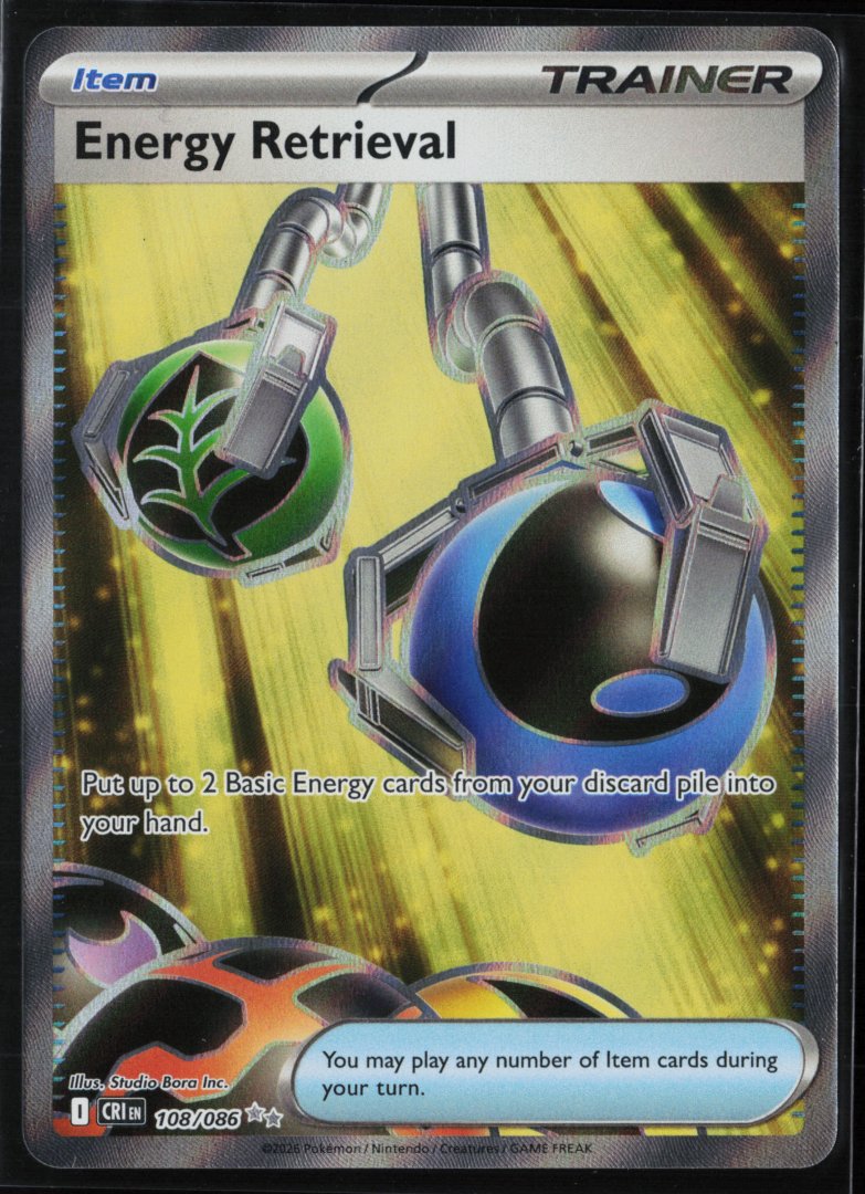 Energy Retrieval - ME04: Chaos Rising 108 - Pokemon - Ultra Rare Holo