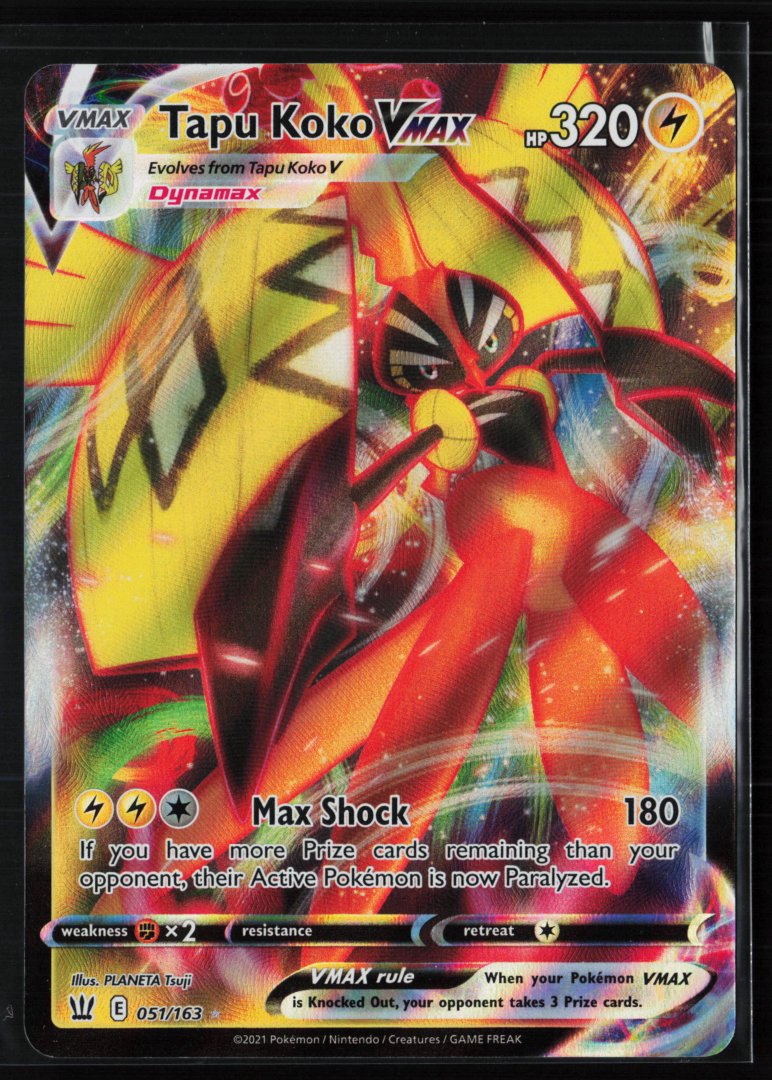 Tapu Koko VMAX - SWSH05: Battle Styles 051/163 - Pokemon - Ultra Rare Holo