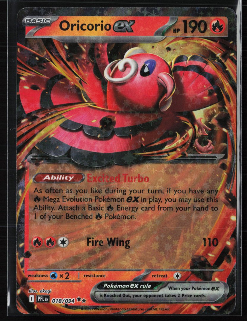 Oricorio ex - ME02: Phantasmal Flames 018/094 - Pokemon - Double Rare Holo