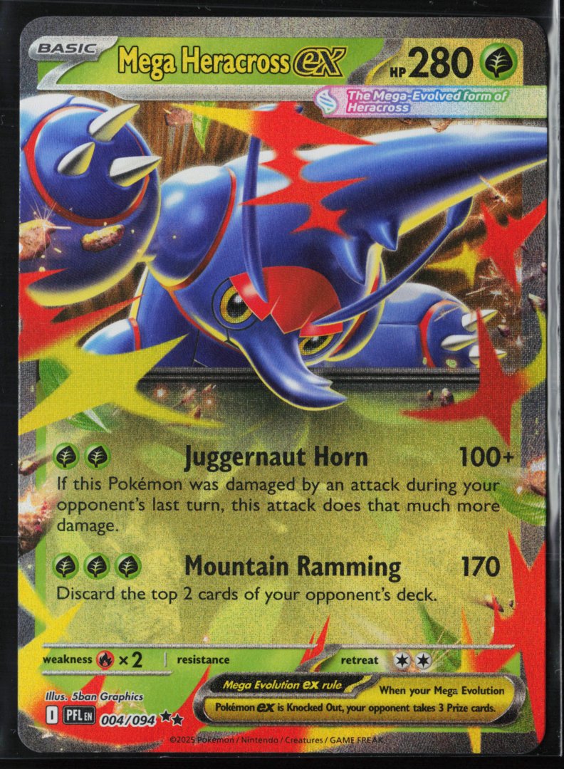 Mega Heracross ex - 004/094 - ME02: Phantasmal Flames - Pokemon - Double