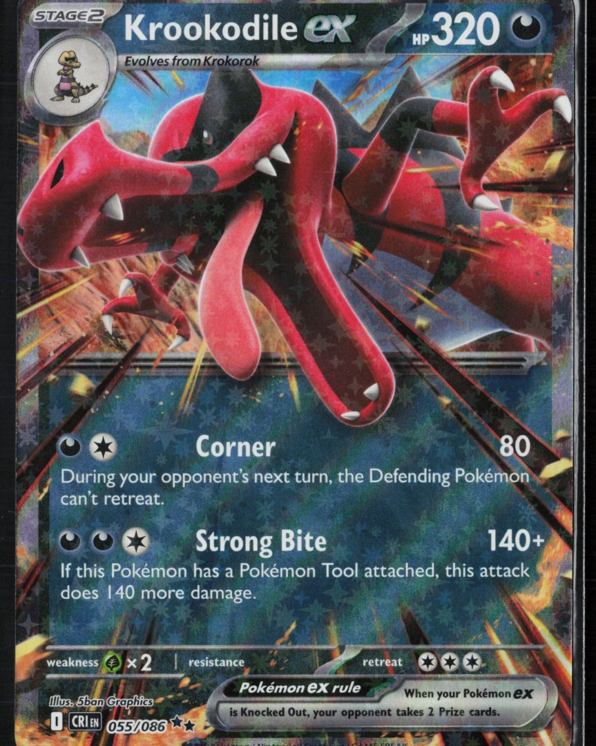 Krookodile ex - ME04: Chaos Rising 055/086 - Pokemon - Double Rare Holo