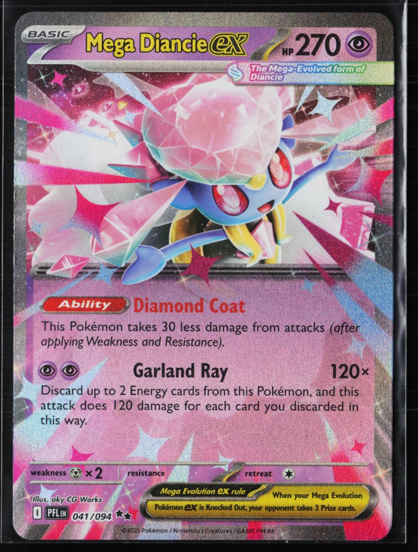 Mega Diancie ex - ME02: Phantasmal Flames 270 - Pokemon - Double Rare Holo