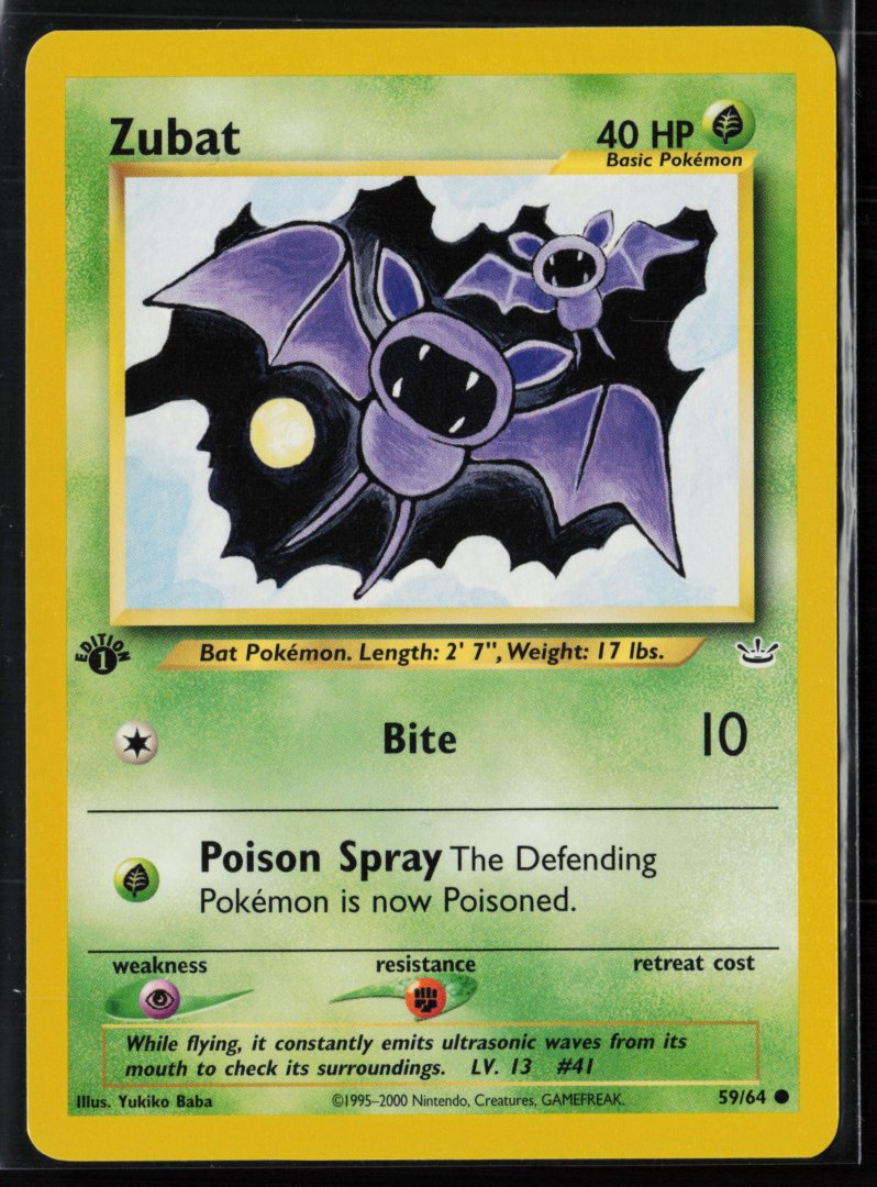 Zubat - Neo Revelation 059/064 - Pokemon - Common 1st Edition