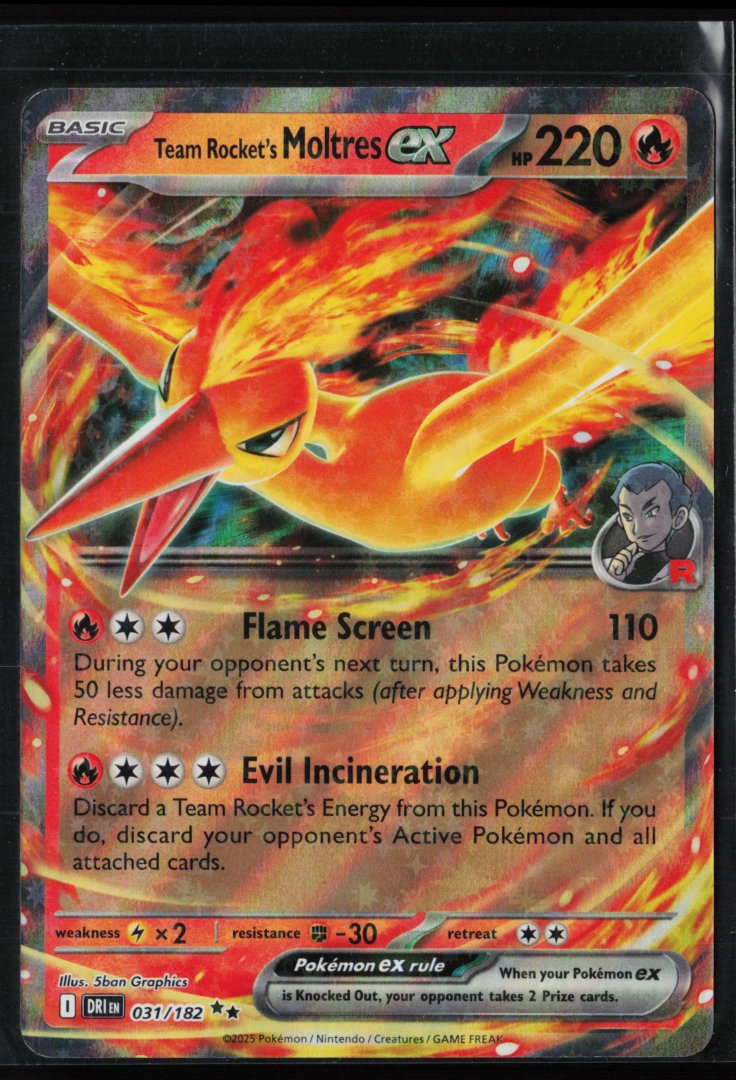 Team Rocket's Moltres ex - SV10: Destined Rivals 031/182 - Pokemon - Double
