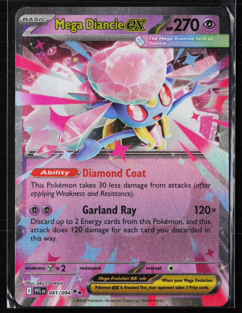 Mega Diancie ex - ME02: Phantasmal Flames 041 - Pokemon - Double Rare Holo