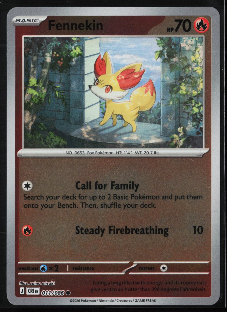 Fennekin - ME04: Chaos Rising - Pokemon - Common Reverse Holo