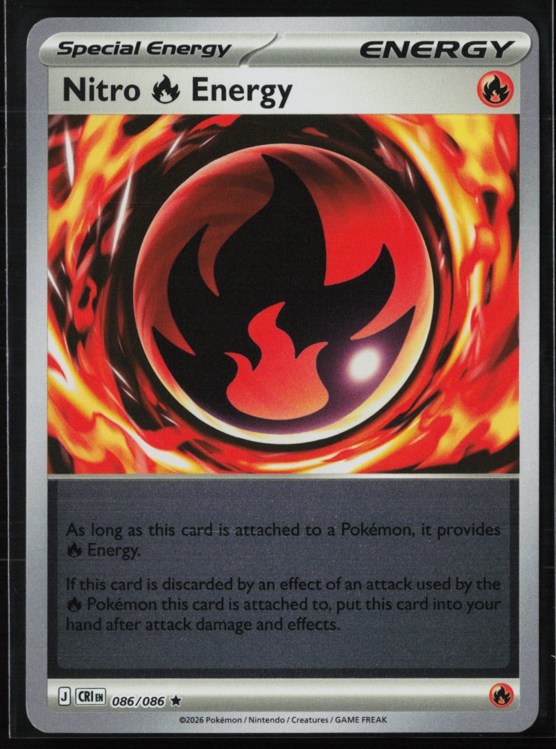 Nitro R Energy - ME04: Chaos Rising 086 - Pokemon - Rare Reverse Holo