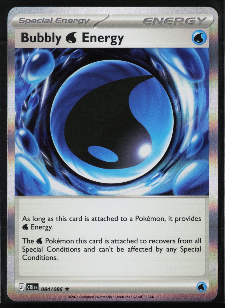 Bubbly W Energy - ME04: Chaos Rising 084 - Pokemon - Rare Holo