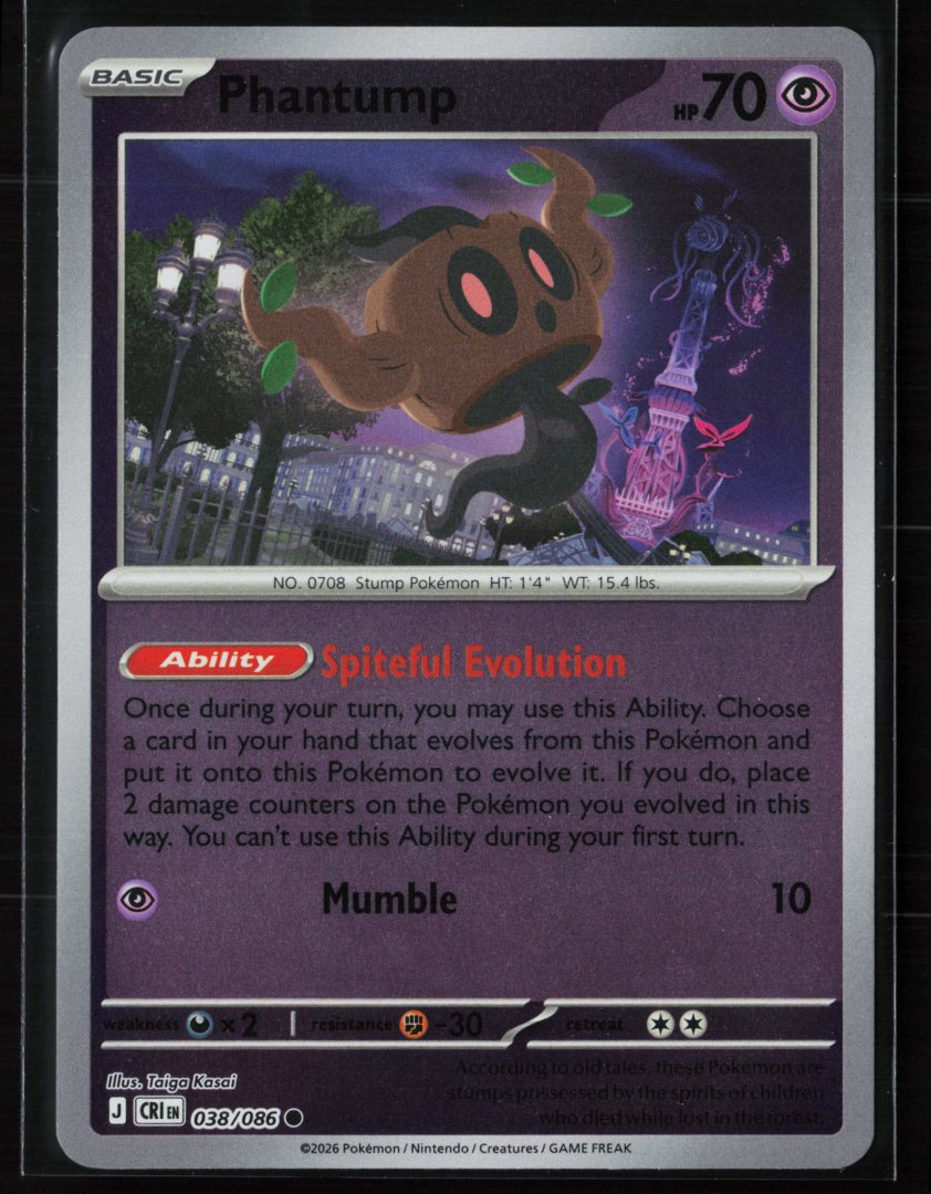 Phantump - ME04: Chaos Rising 038/086 - Pokemon - Common Reverse Holo