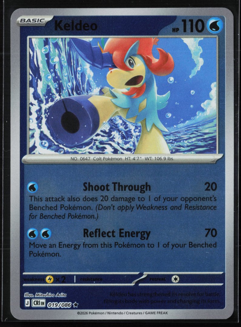 Keldeo - ME04: Chaos Rising 019/048 - pokemon - Rare Reverse Holo