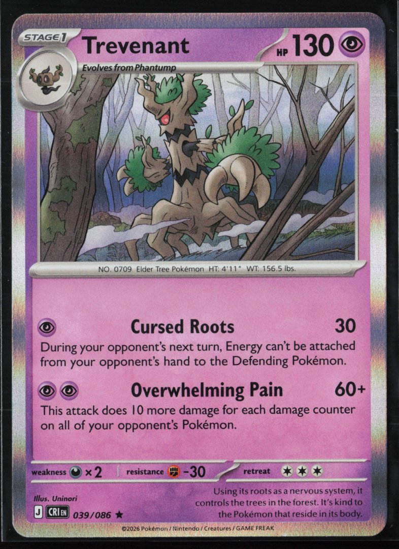 Trevenant - ME04: Chaos Rising 039 - pokemon - Rare Holo