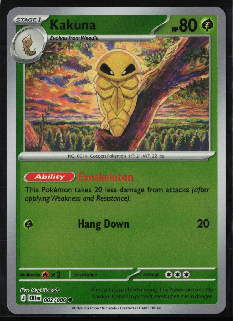 Kakuna - ME04: Chaos Rising 020 - Pokemon - Common Reverse Holo